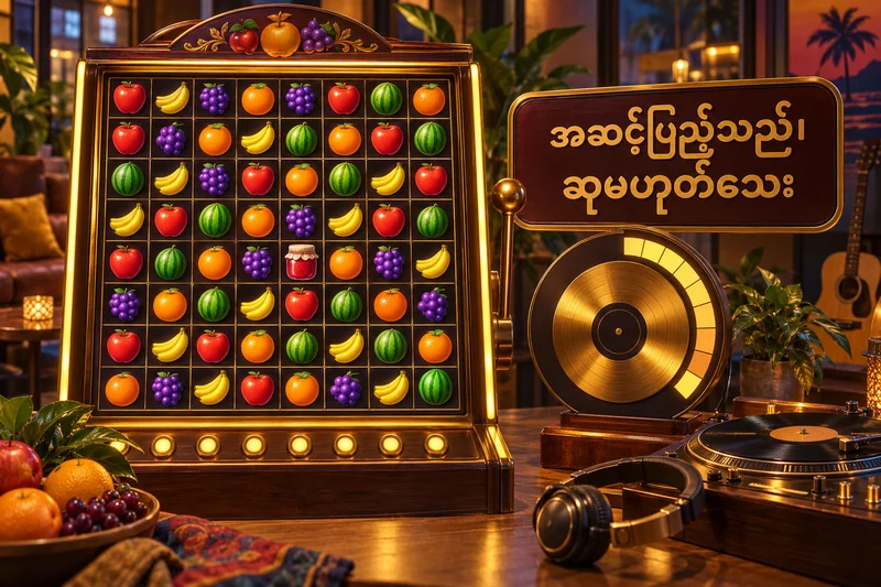 သစ်သီးစလော့၊ သီးခြားရွှေရောင်ပြား meter နှင့် ယိုပုလင်းကို ပြထားပုံ