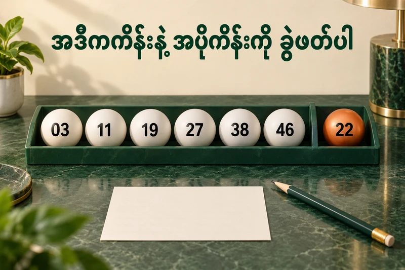 အဓိကထီဘောလုံးခြောက်လုံးနှင့် 22 အပိုနံပါတ်ကို ခွဲထားသော စိတ်ကူးသရုပ်ဖော်ပုံ
